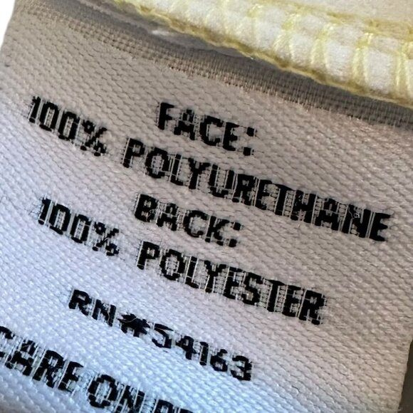 Calvin Klein Vegan Faux Leather Butter Yellow Snap Down Jacket Shacket Large - Picture 13 of 13